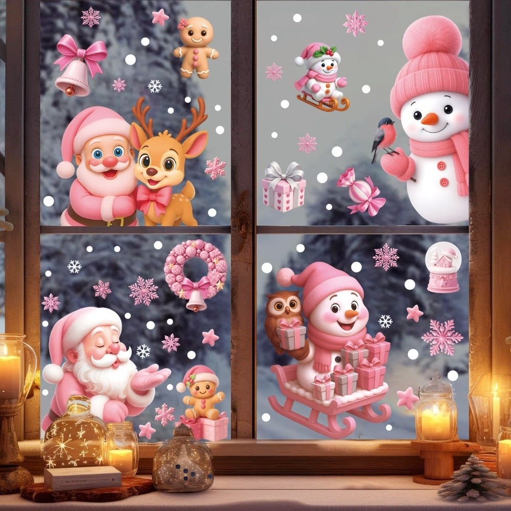 Cartoon PVC Window Stickers Sn - Snowflake Window Decal avis et prix