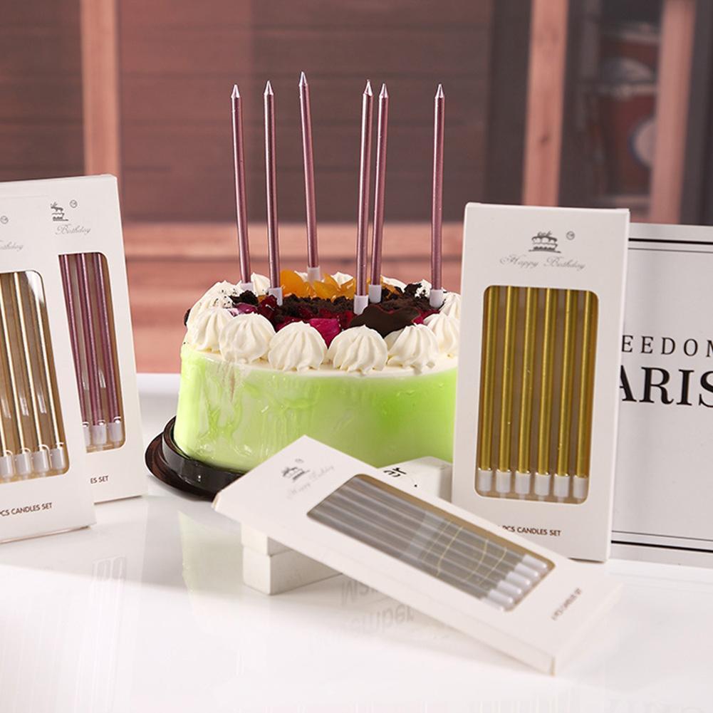 6/18pcs Metal Gold Silver Birt - Holiday Candle Set avis et prix