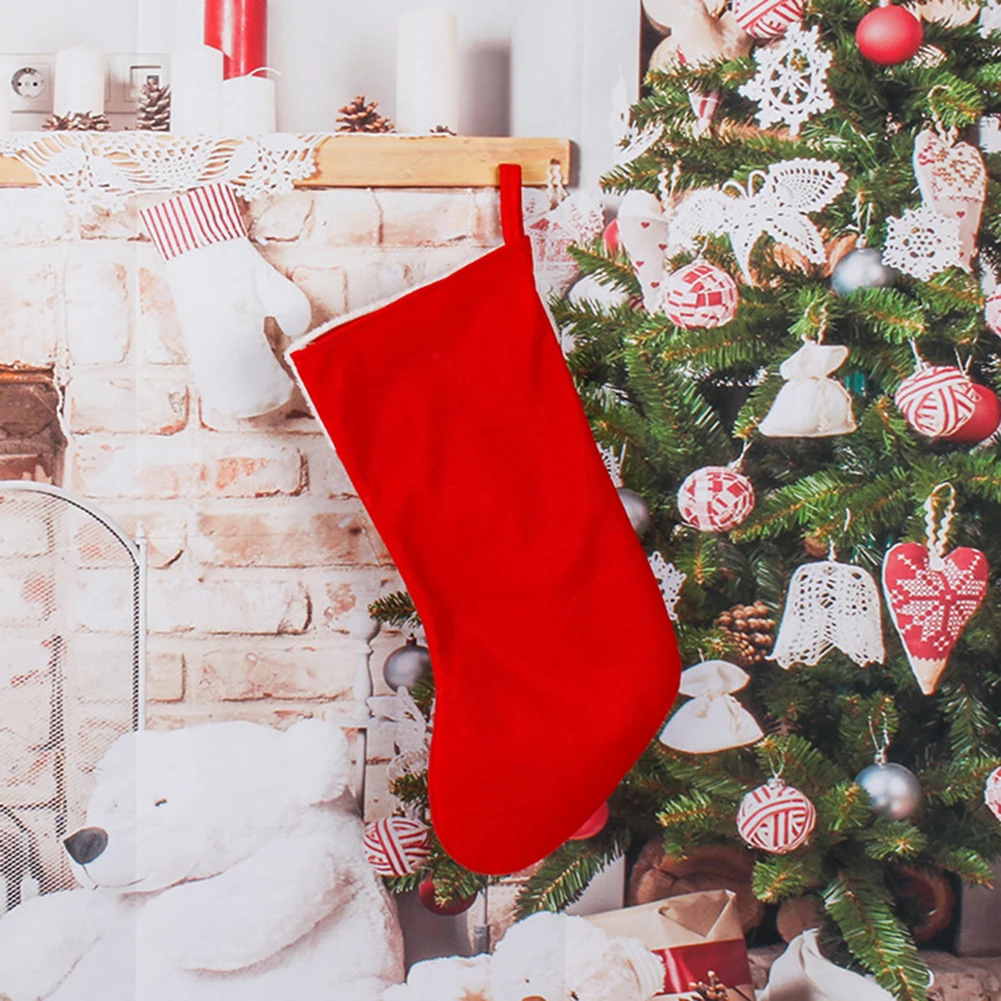 Christmas Plush Santa Claus Fa - Christmas Stocking Hanging avis et prix