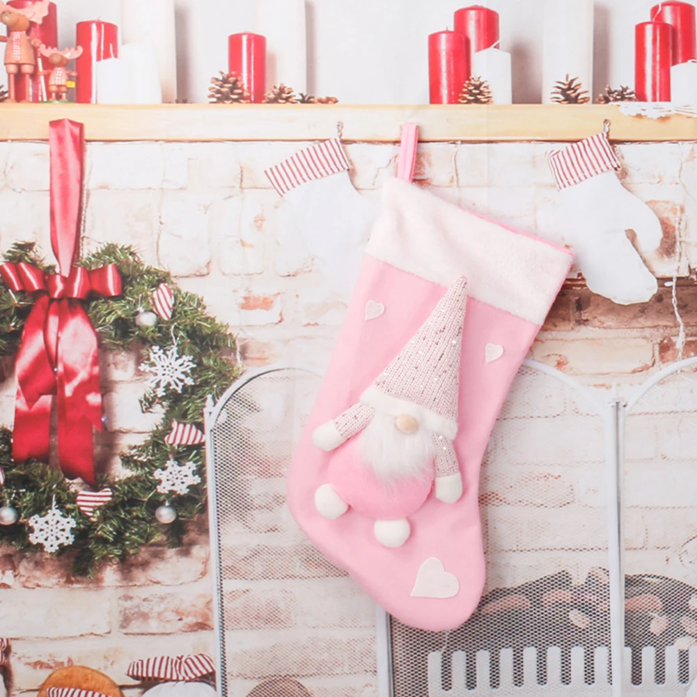 Christmas Plush Santa Claus Fa - Christmas Stocking Hanging avis et prix