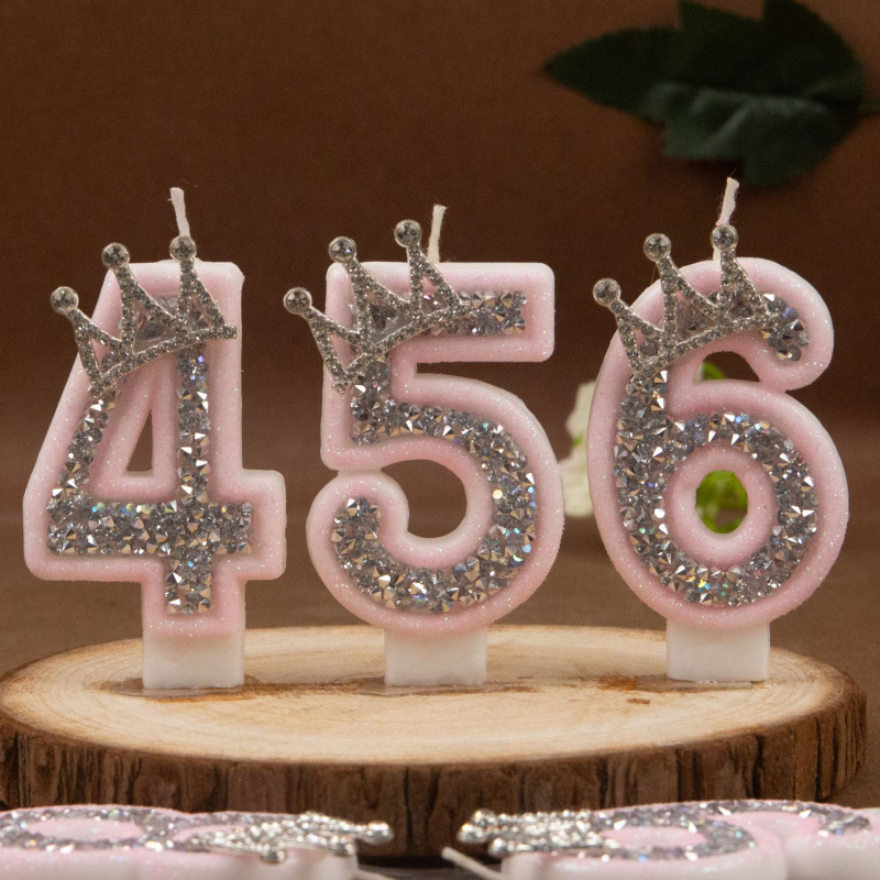 Digital Candles 0-9 Pink Silve - Holiday Candle Set avis et prix