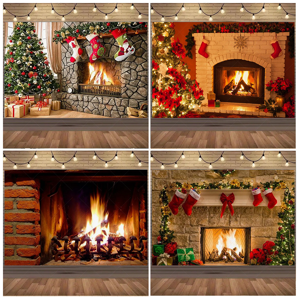 Christmas Photography Backdrop - Christmas Stocking Hanging avis et prix