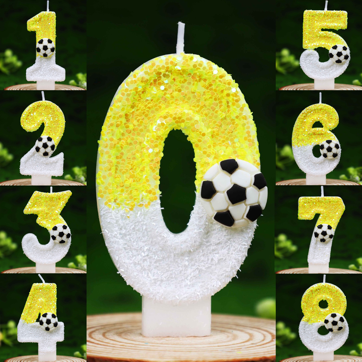 Yellow White Sequins Sports Fo - Holiday Candle Set avis et prix