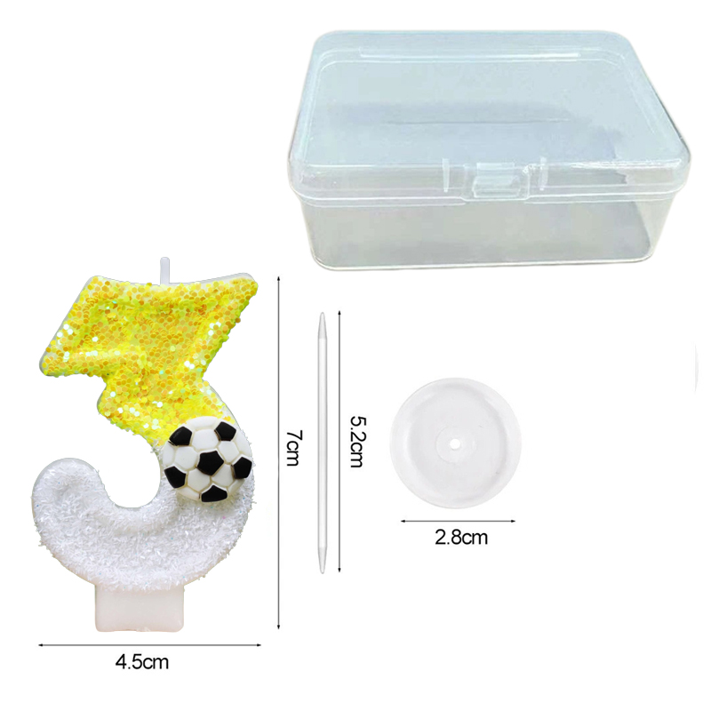 Yellow White Sequins Sports Fo - Holiday Candle Set avis et prix