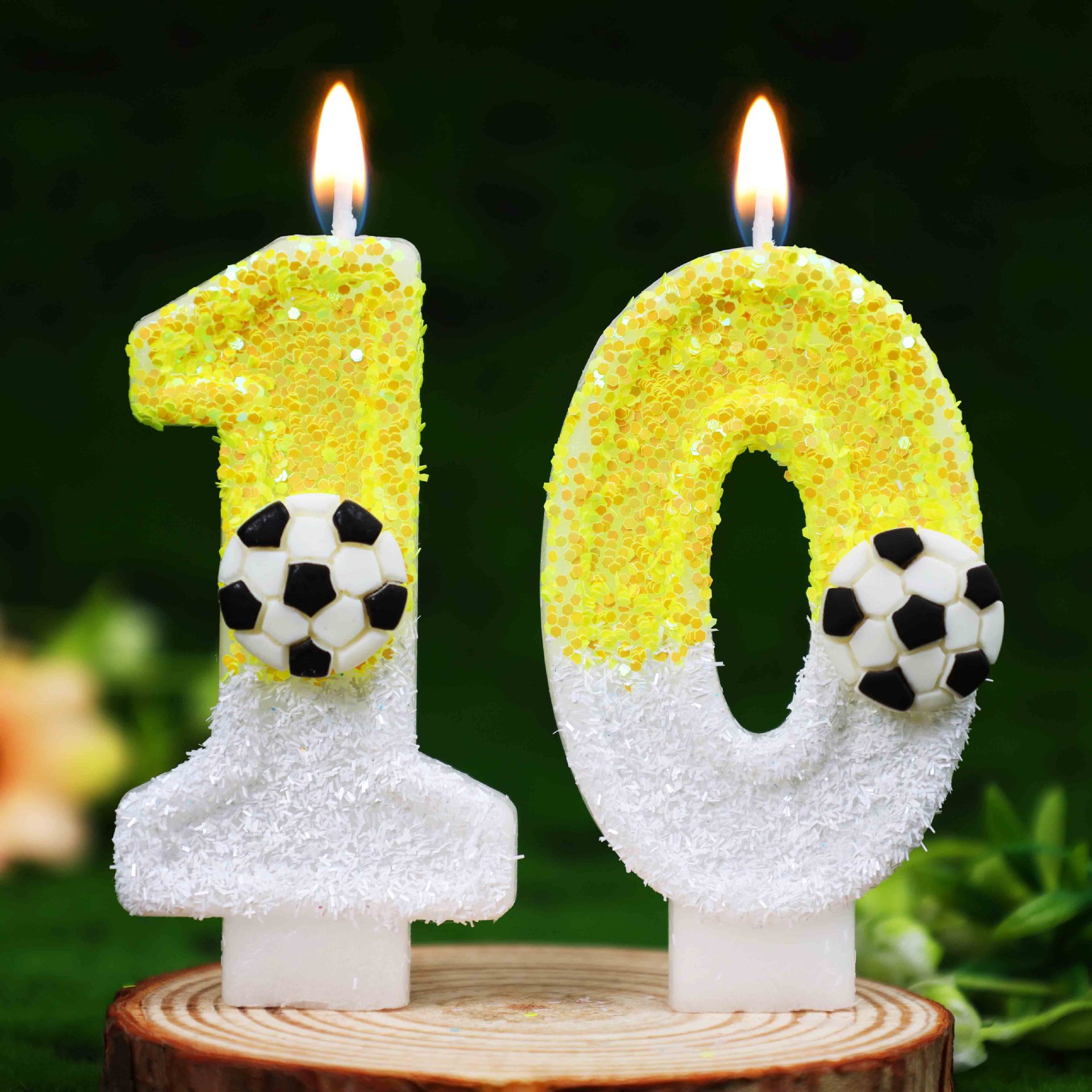 Yellow White Sequins Sports Fo - Holiday Candle Set avis et prix