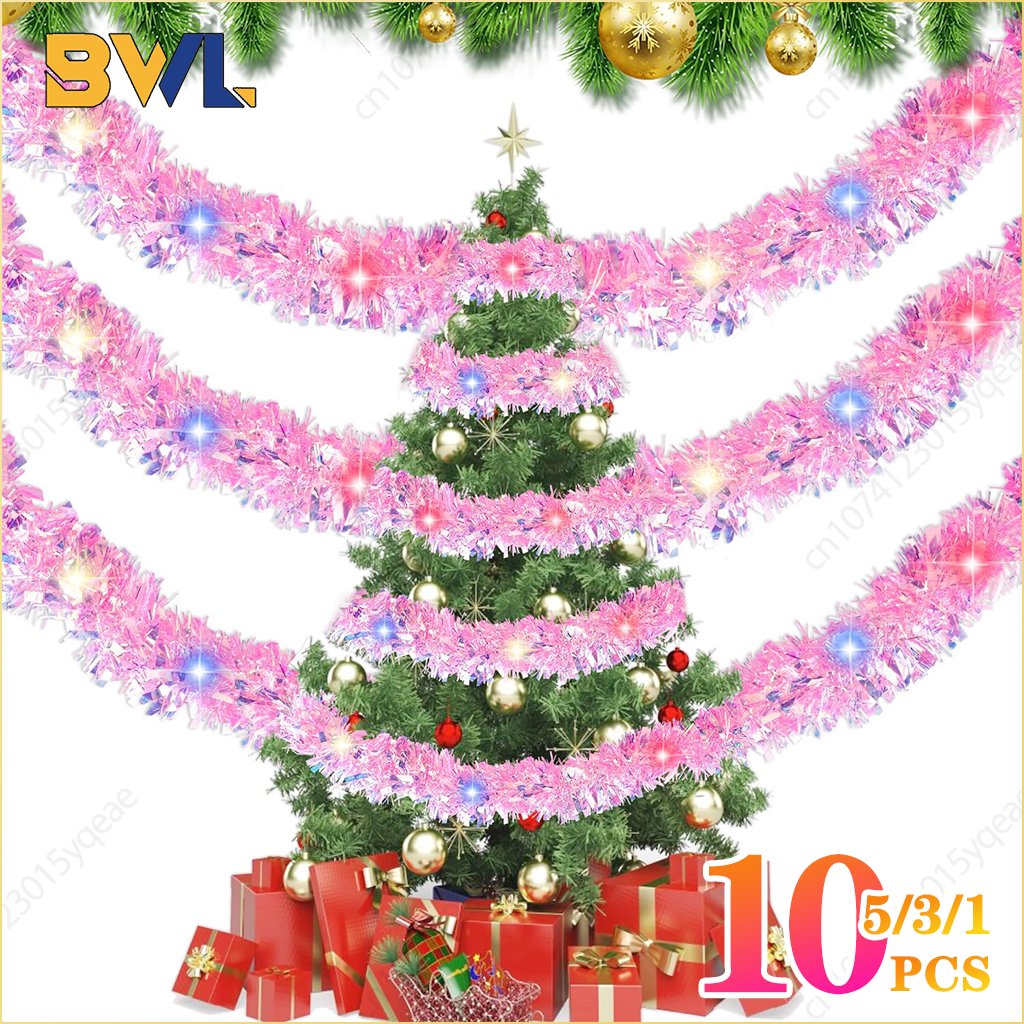 1-10PCS Pink Tinsel Garland Sh - Tinsel Garland Decoration avis et prix