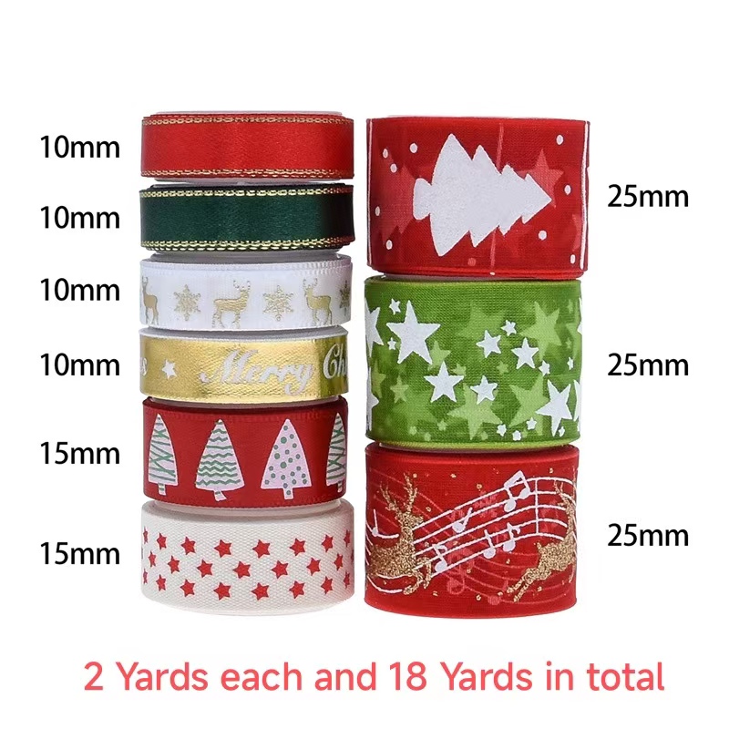 9pcs Christmas Ribbons Set Fes - Gift Box Wrap Set avis et prix