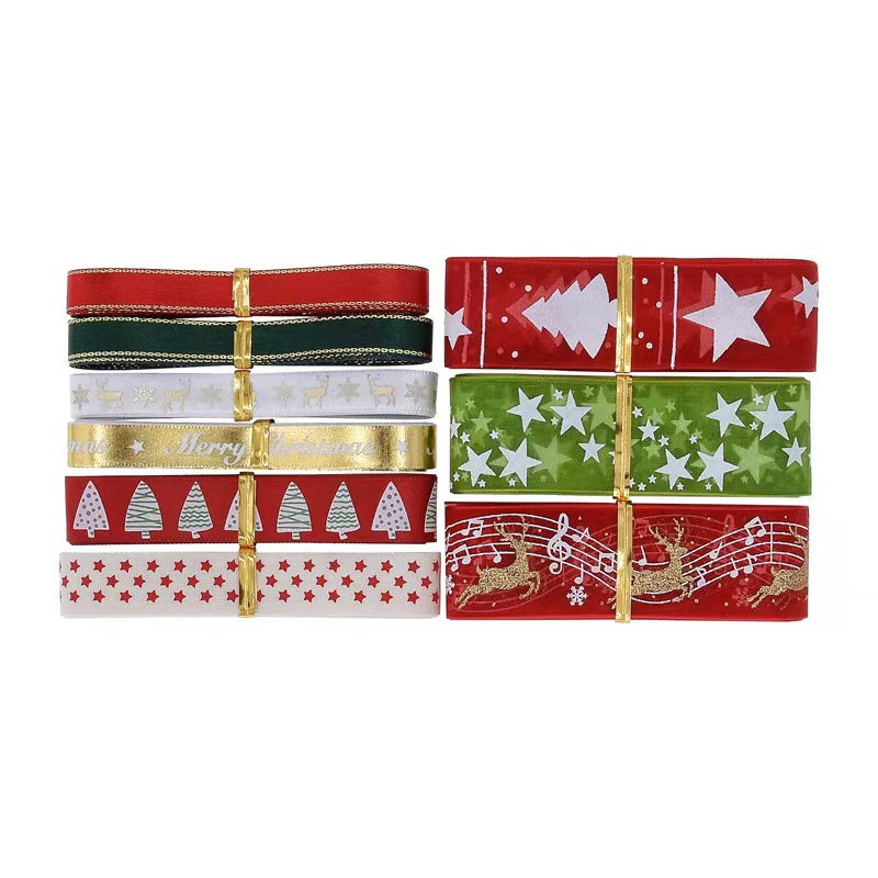 9pcs Christmas Ribbons Set Fes - Gift Box Wrap Set avis et prix