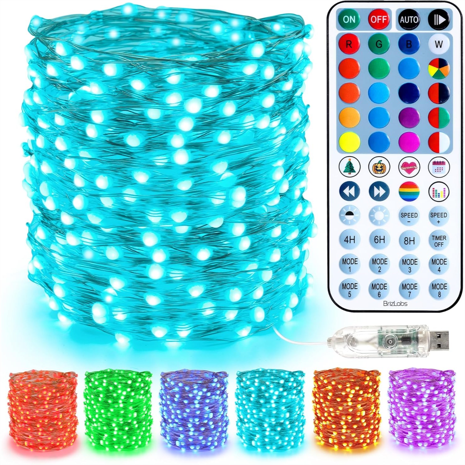 33ft 100 LED Red White Blue Fa - Led Fairy String Lights avis et prix