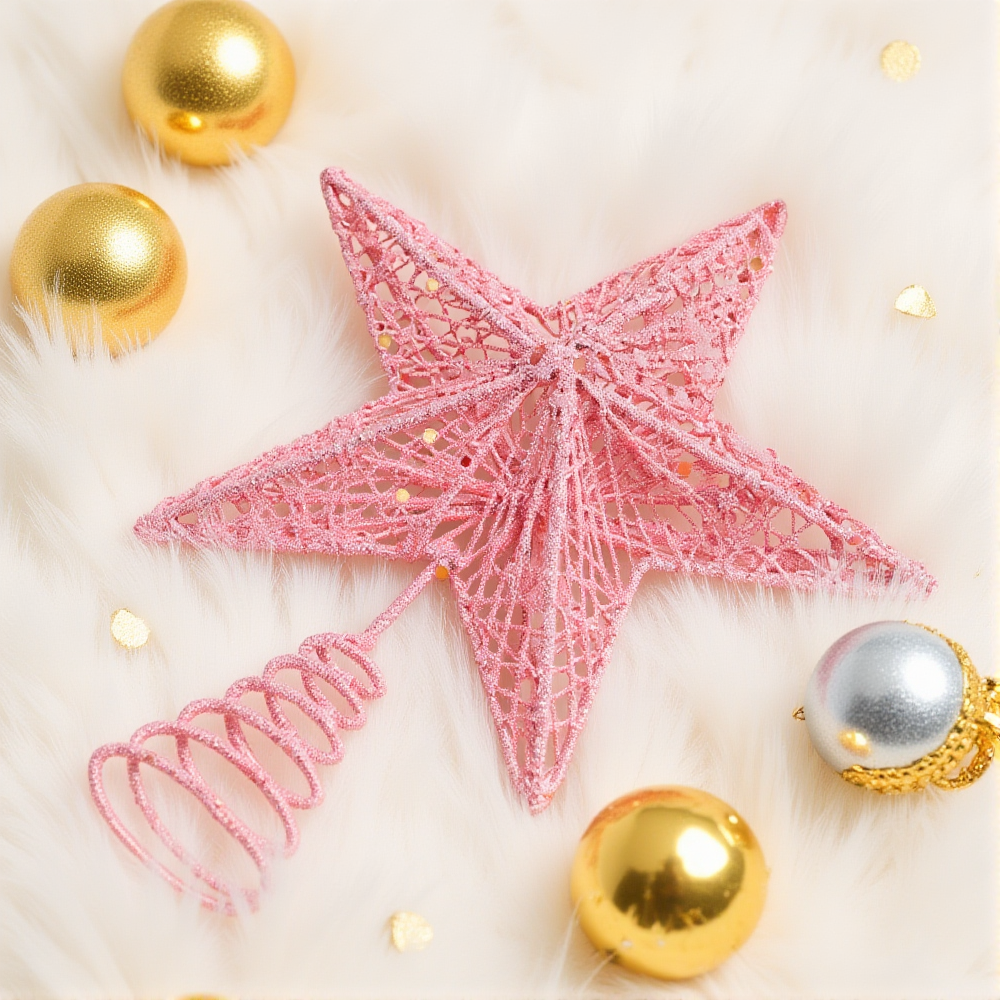 Christmas Pink Pentagon Top St - Star Tree Topper avis et prix