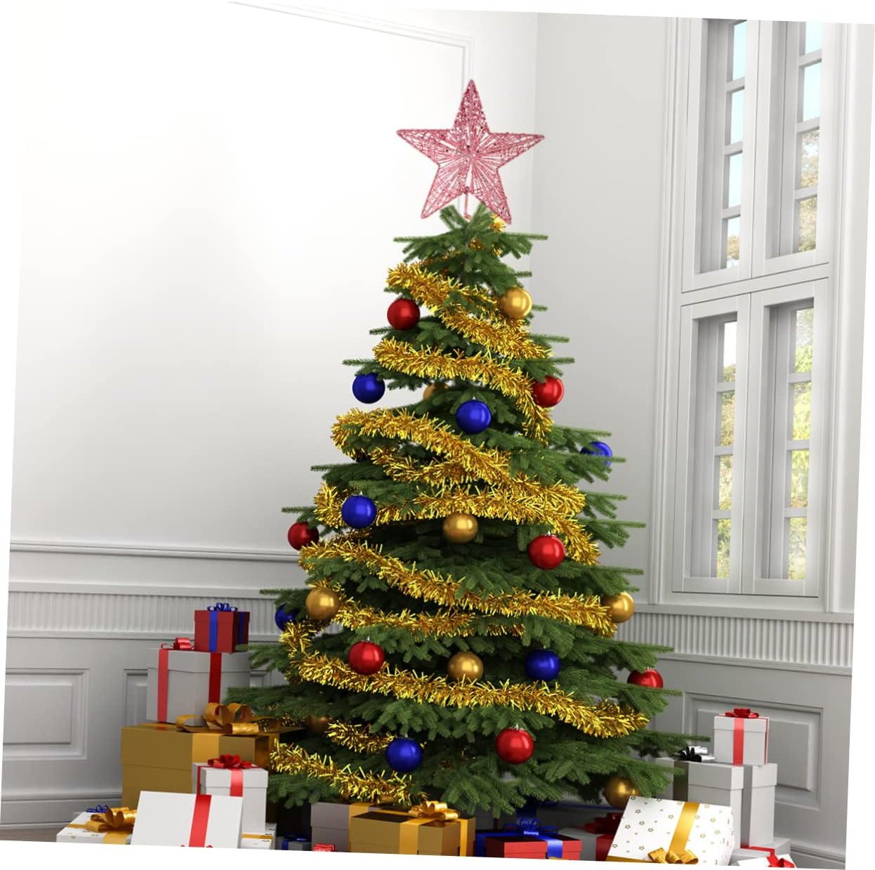 Christmas Pink Pentagon Top St - Star Tree Topper avis et prix