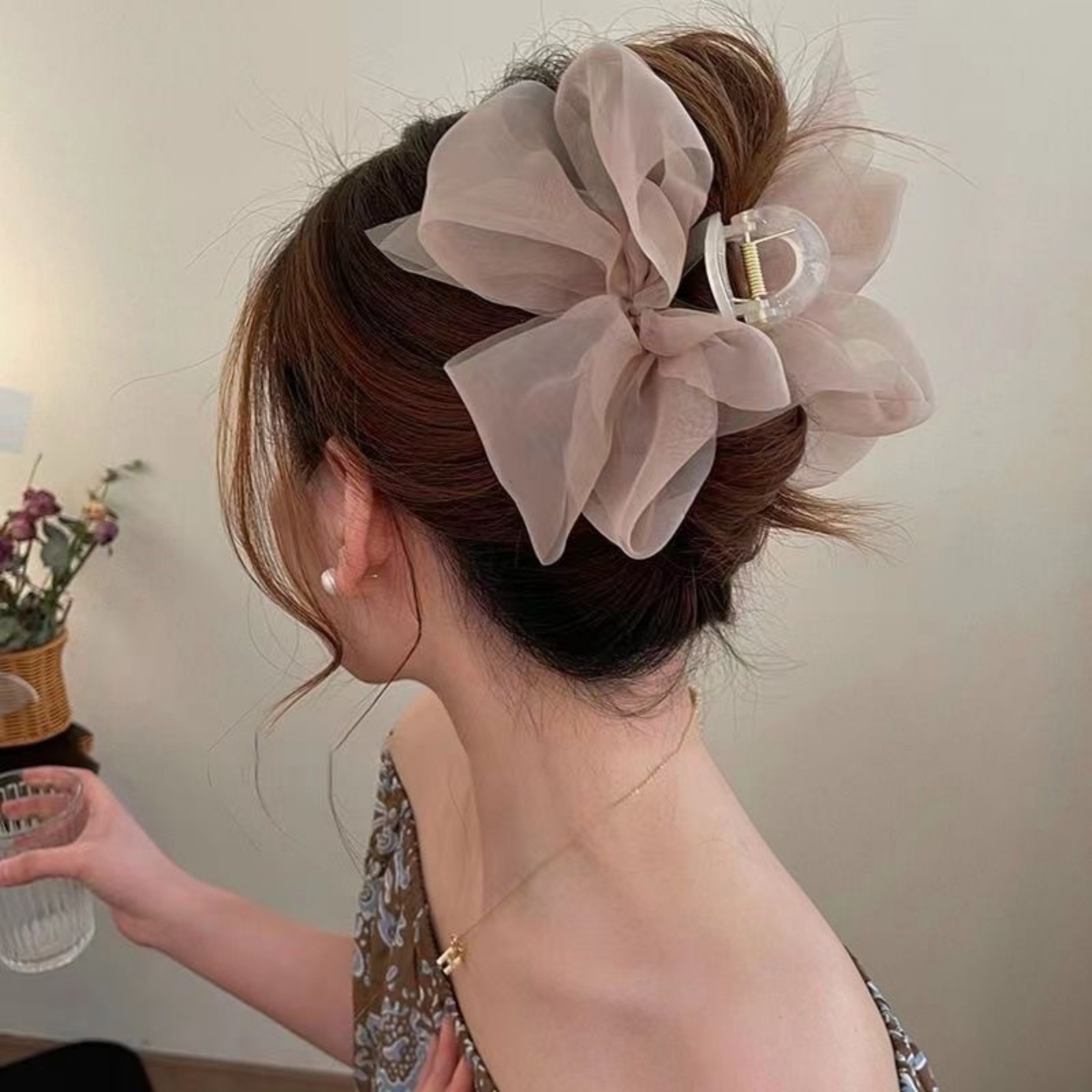 1PCFashion Mesh Tulle Large Bo - Ribbon Bow Gift avis et prix