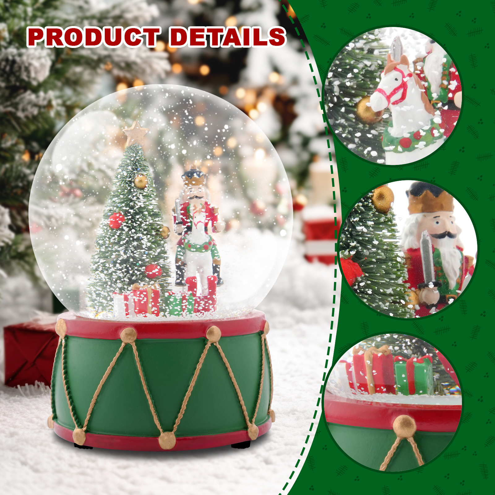 Christmas Music Snow Globe wit - Snow Globe Musical avis et prix