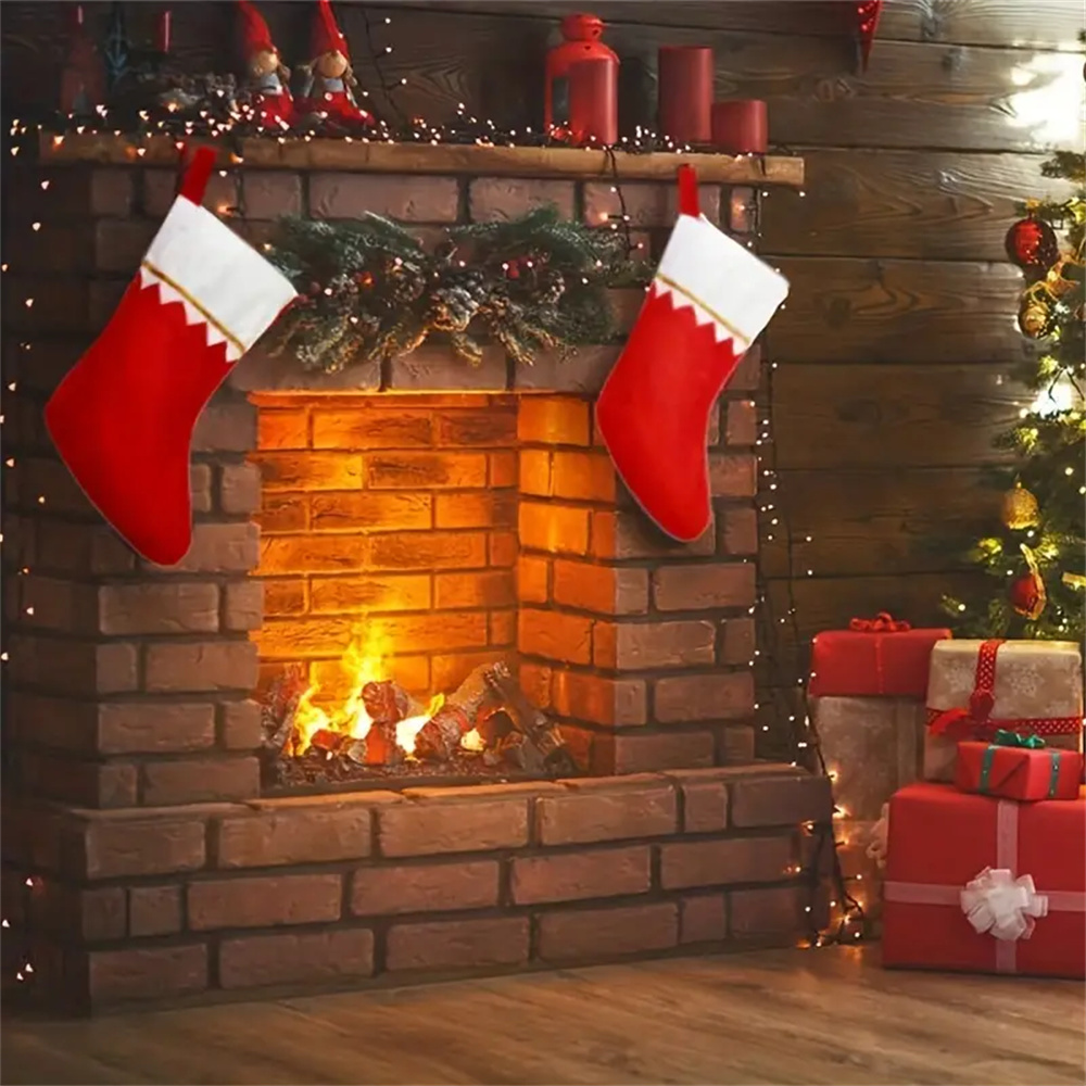 12pcs Red Felt Christmas Stock - Christmas Stocking Hanging avis et prix