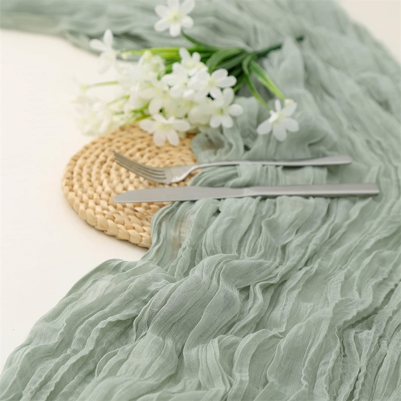 Semi-Sheer Gauze Wedding Party - Christmas Table Runner avis et prix