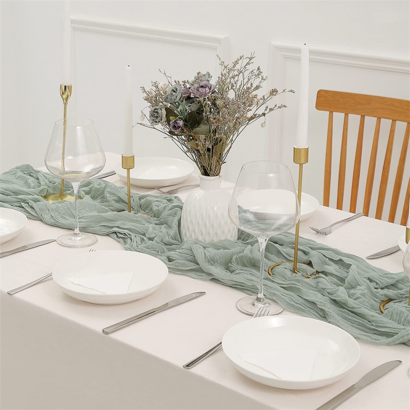 Semi-Sheer Gauze Wedding Party - Christmas Table Runner avis et prix