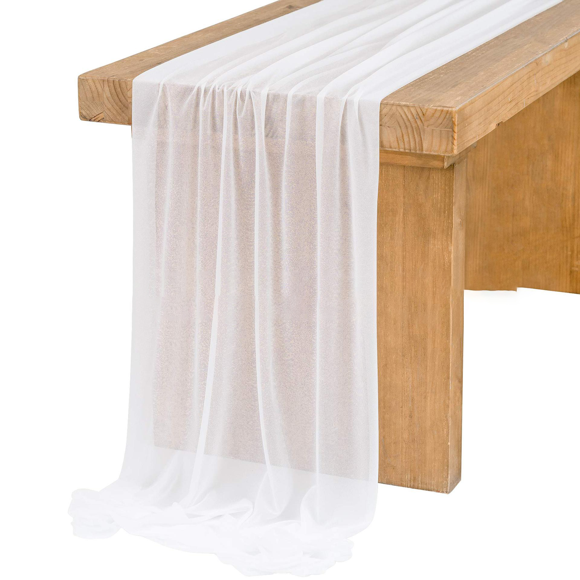 Chiffon White Table Runner Tab - Christmas Table Runner avis et prix