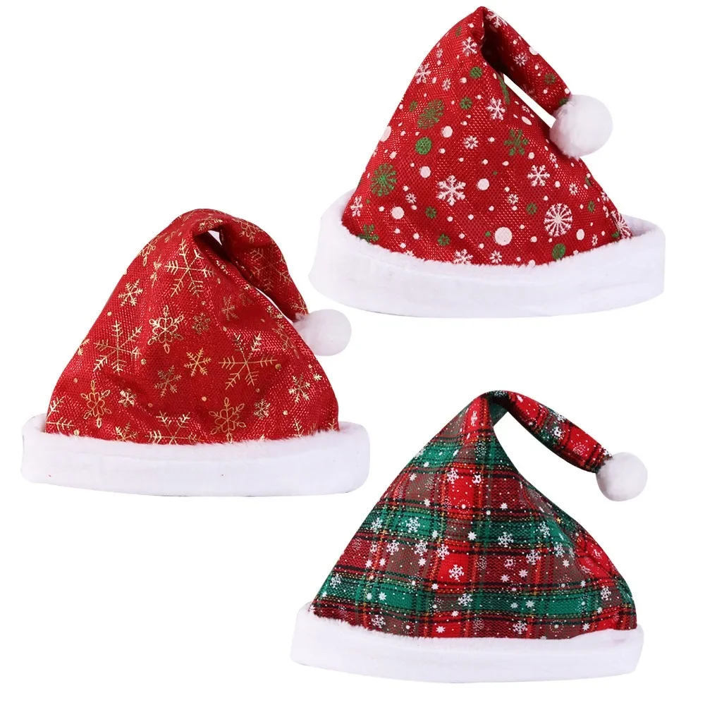 Thick Christmas Hat Red Checke - Santa Hat Plush avis et prix