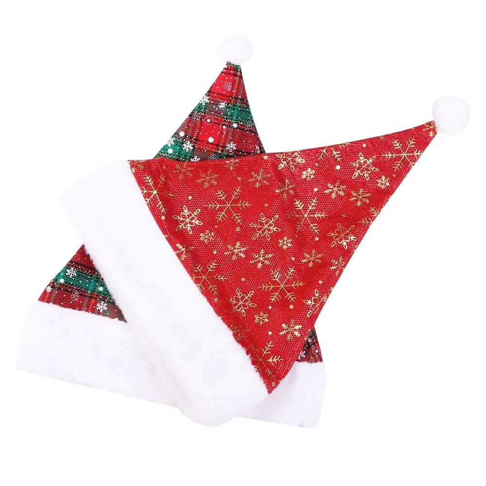 Thick Christmas Hat Red Checke - Santa Hat Plush avis et prix