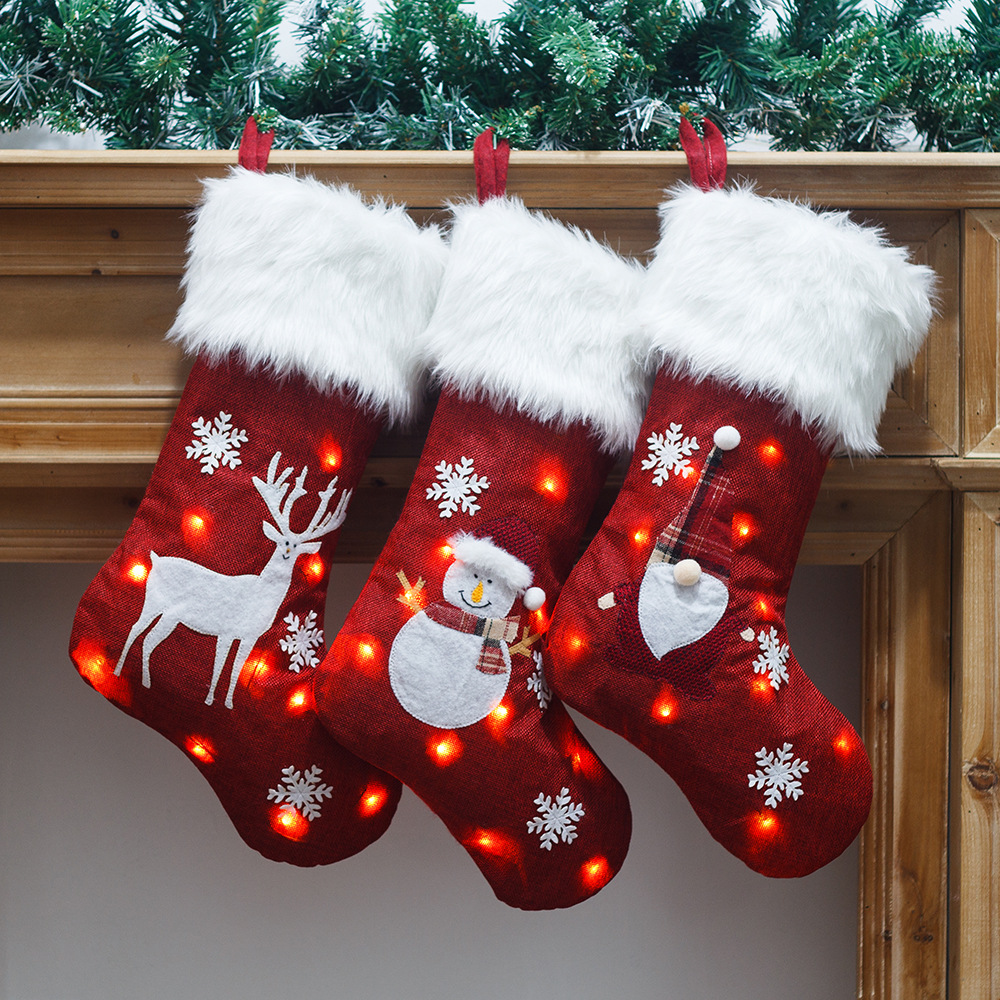 Christmas Socks With Led Light - Christmas Stocking Hanging avis et prix