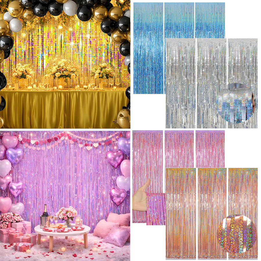 1/2/3Pack Glitter Party Backdr - Tinsel Garland Decoration avis et prix