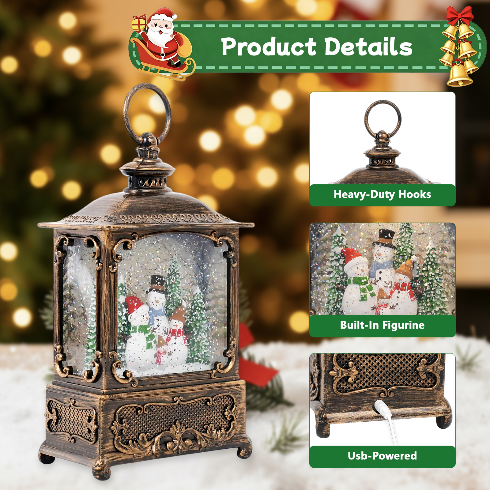 Music Snow Globe Lantern with  - Snow Globe Musical avis et prix