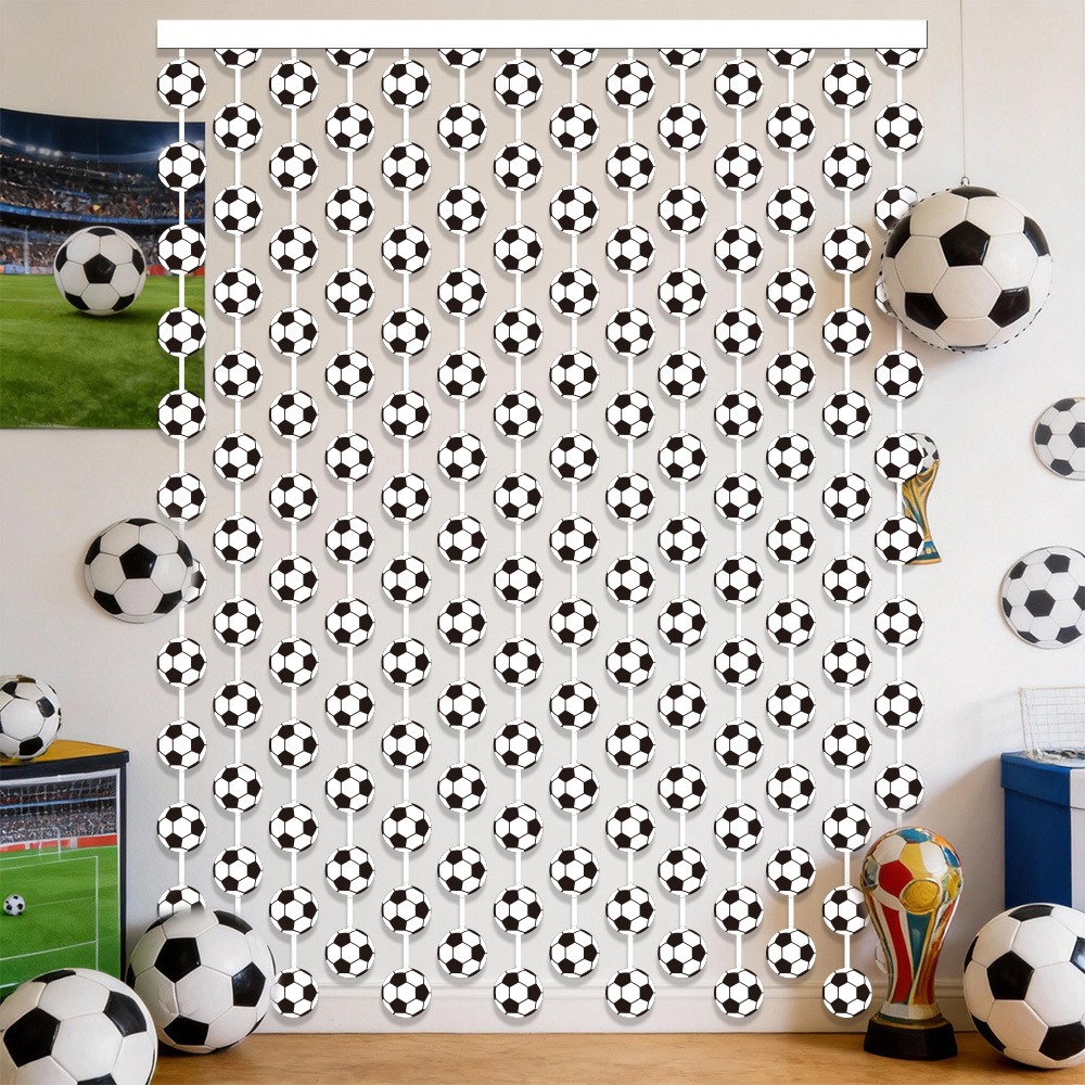 Soccer Football Theme Rain Cur - Tinsel Garland Decoration avis et prix
