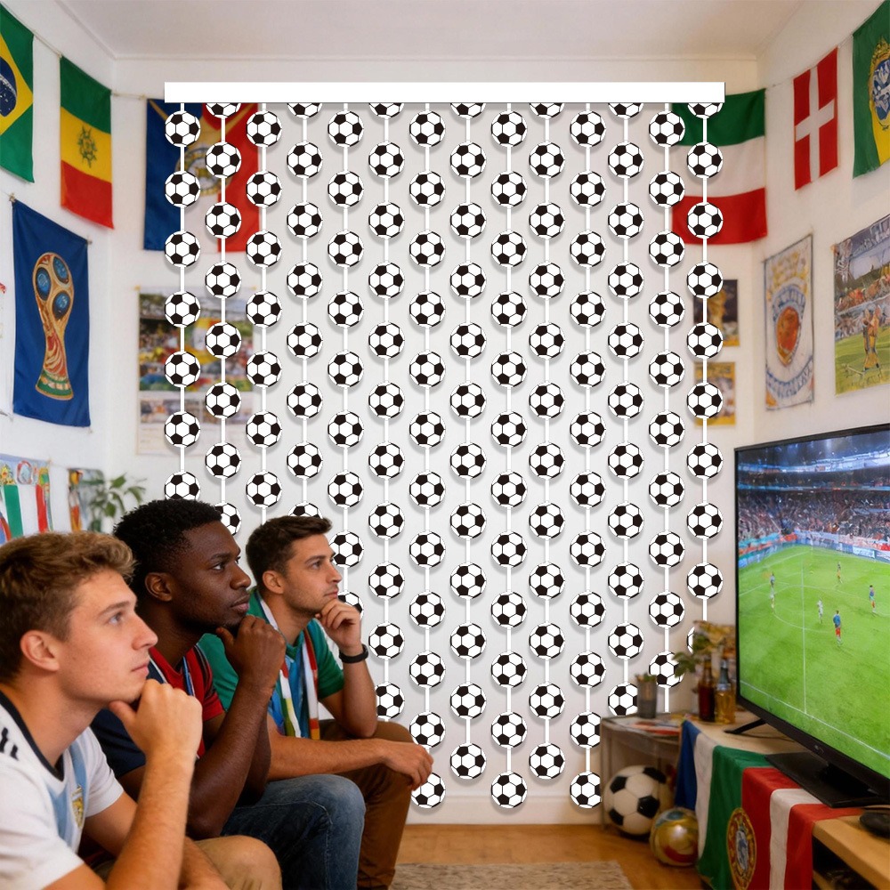 Soccer Football Theme Rain Cur - Tinsel Garland Decoration avis et prix
