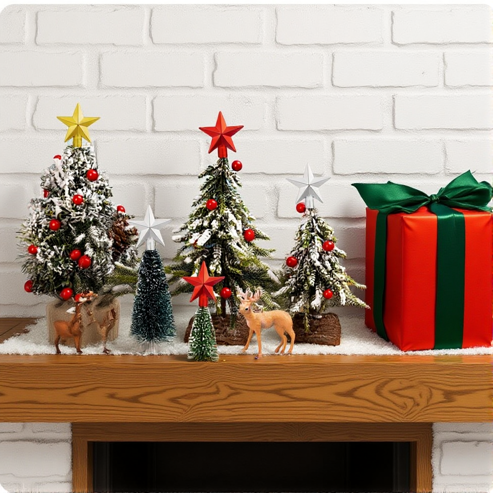 6cm Mini Christmas Tree Topper - Star Tree Topper avis et prix