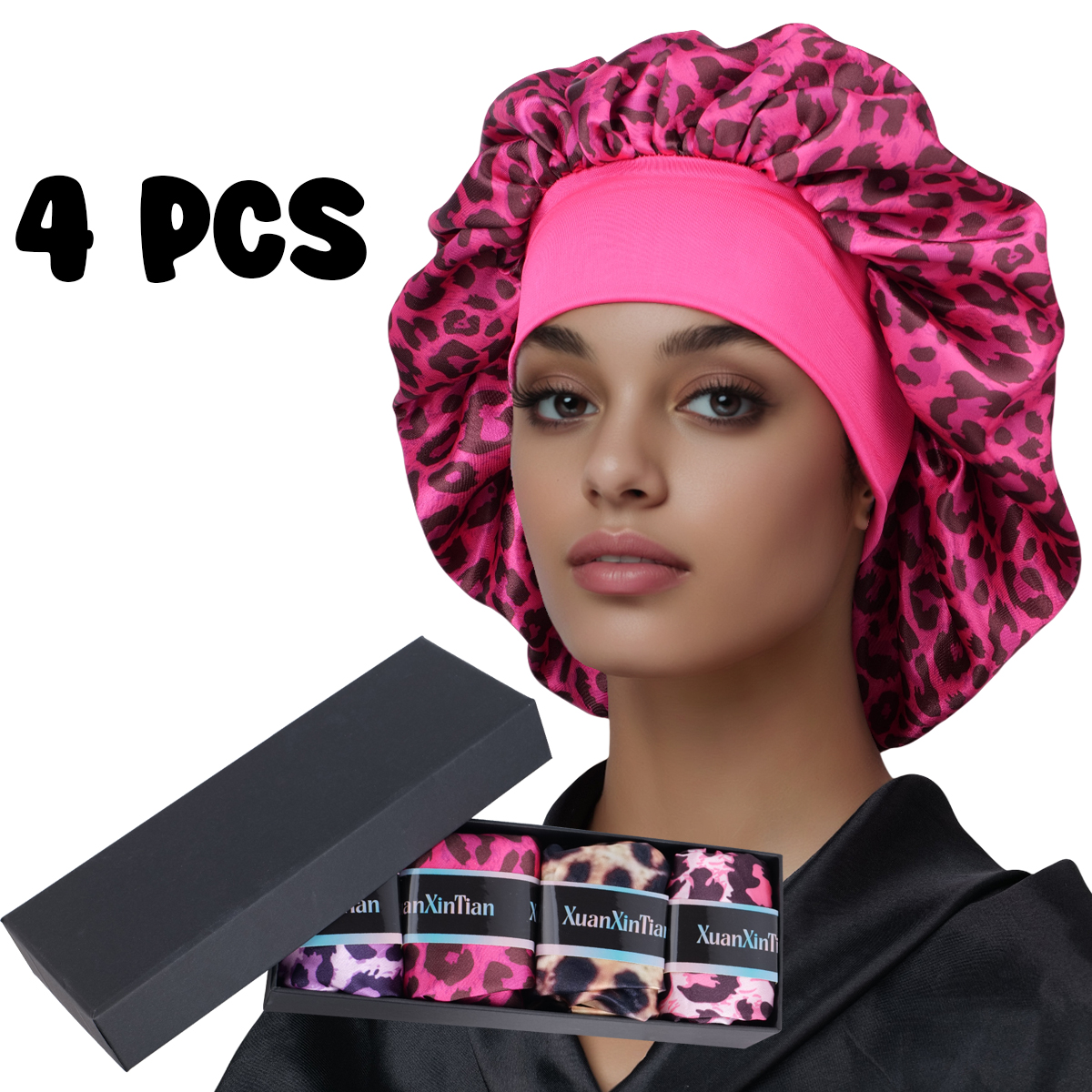 4PCS Mystery Hair Bonnet Gift  - Gift Box Wrap Set avis et prix