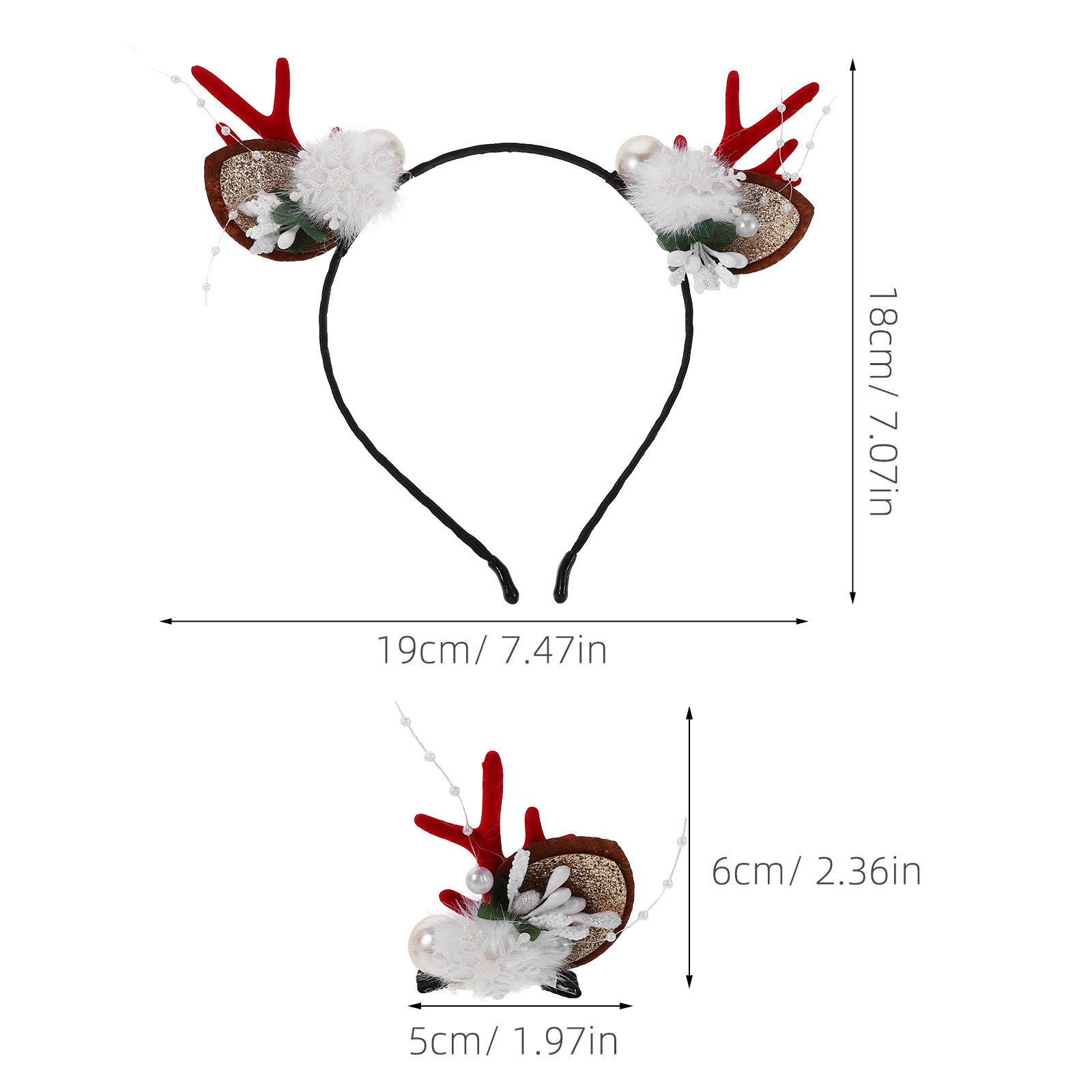 4Pcs Festive Reindeer Antlers  - Reindeer Antlers Headband avis et prix