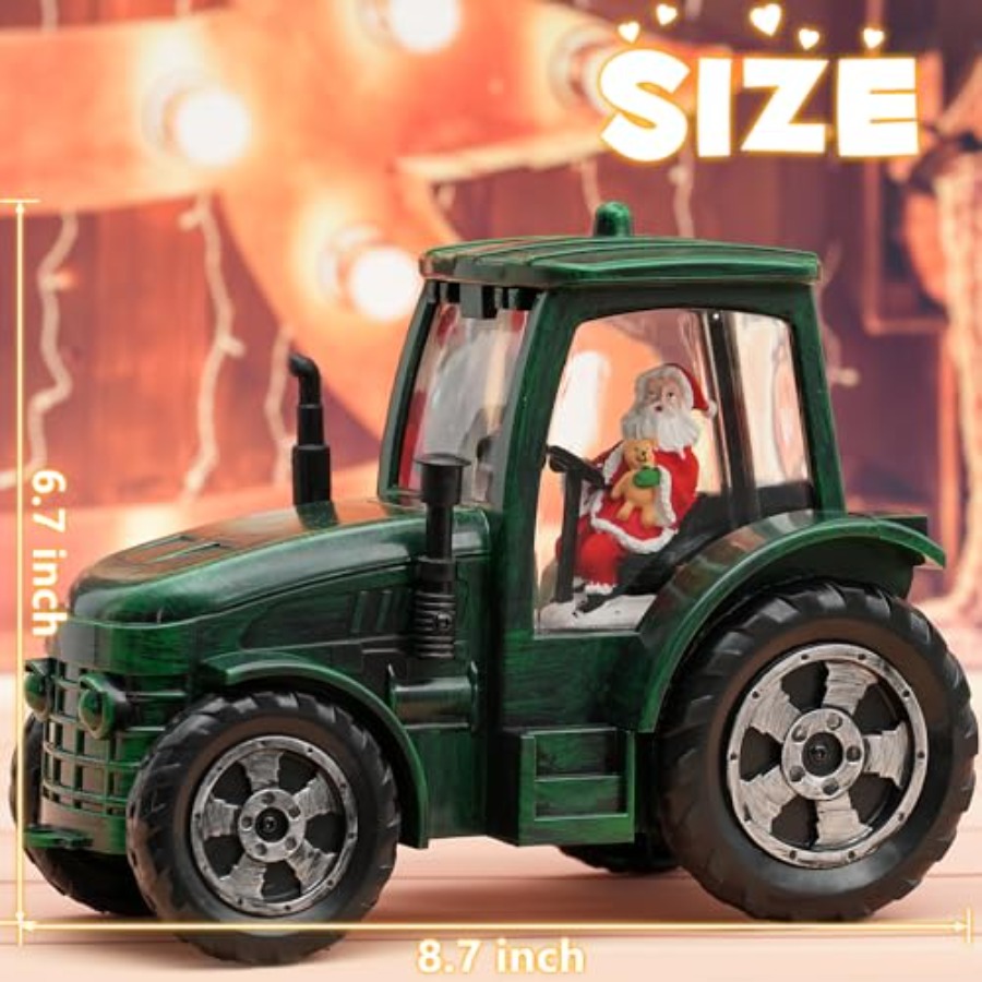 Christmas Snow Globe Tractor S - Snow Globe Musical avis et prix