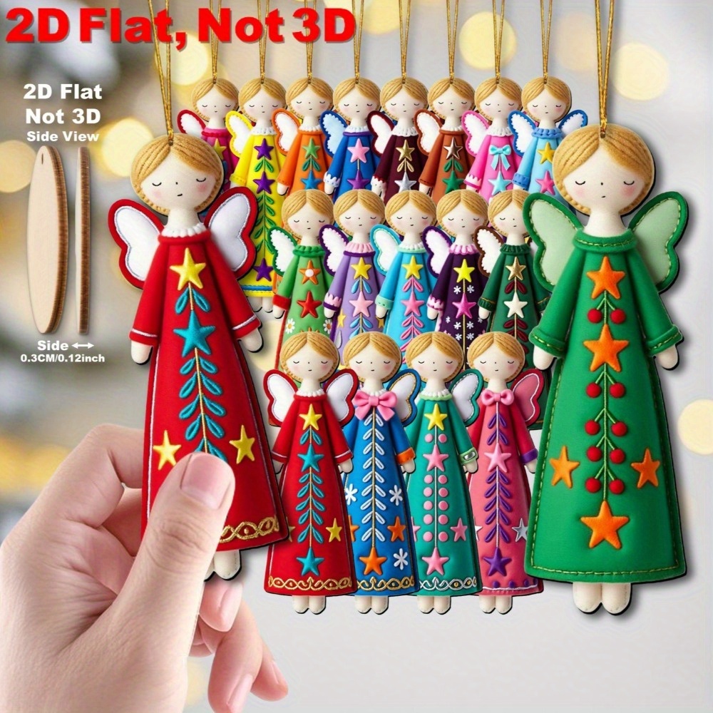 16Pcs Colorful Angel Ornaments - Star Tree Topper avis et prix