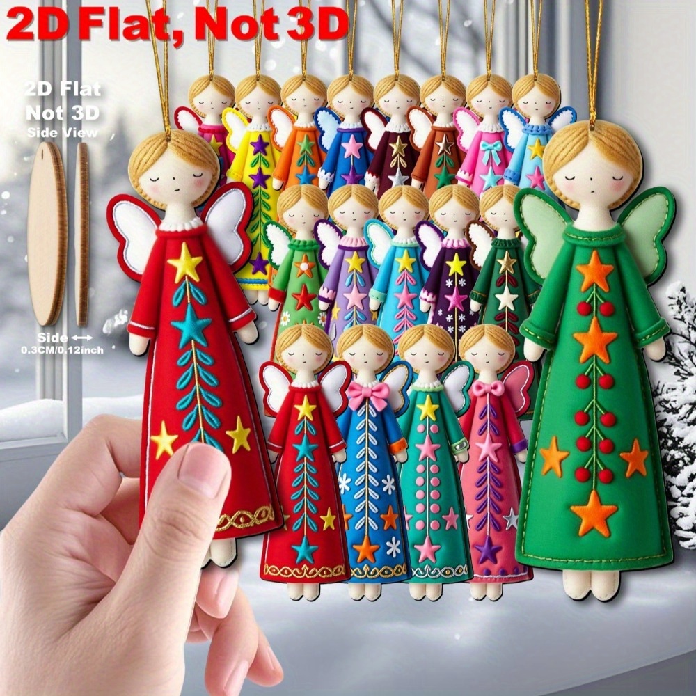 16Pcs Colorful Angel Ornaments - Star Tree Topper avis et prix