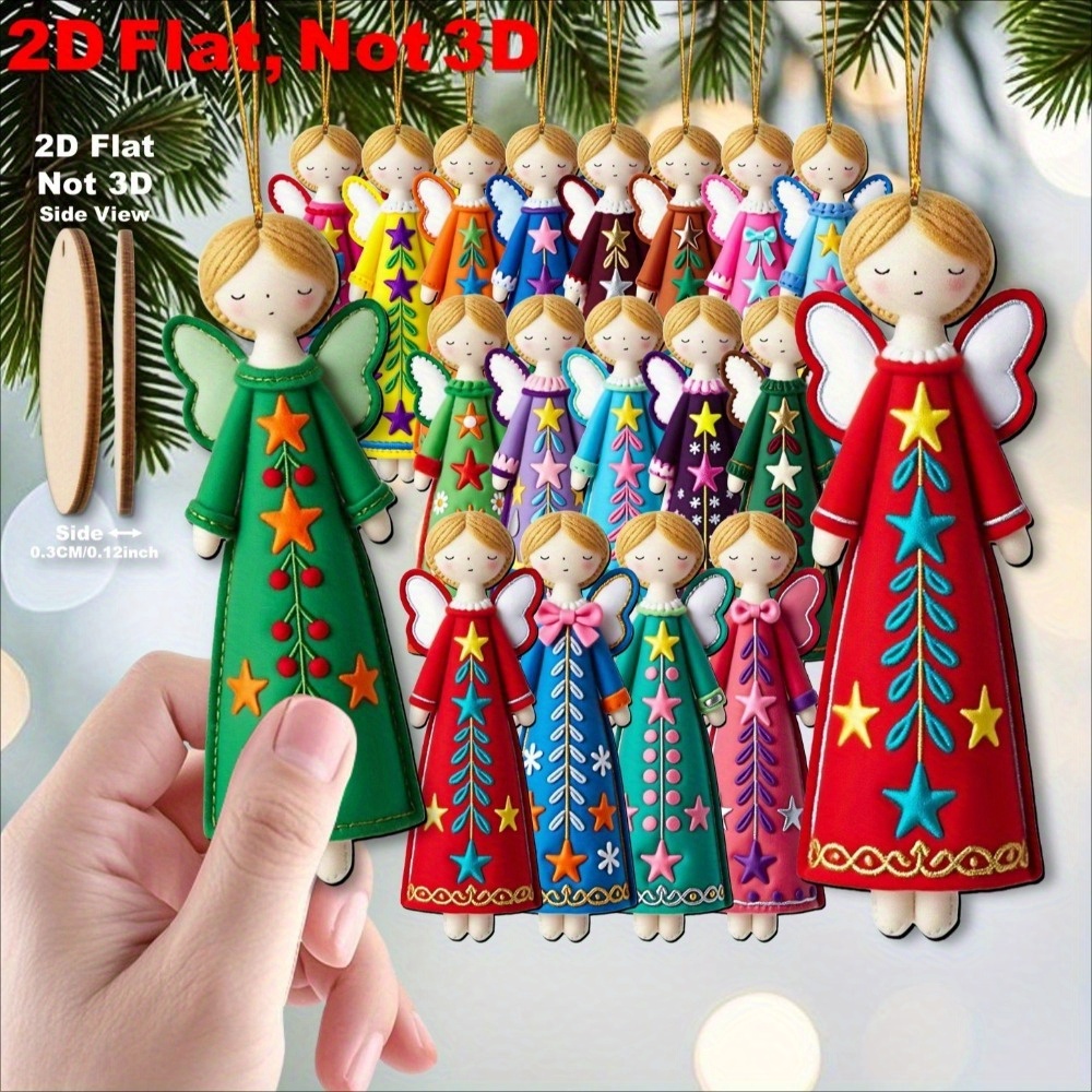 16Pcs Colorful Angel Ornaments - Star Tree Topper avis et prix