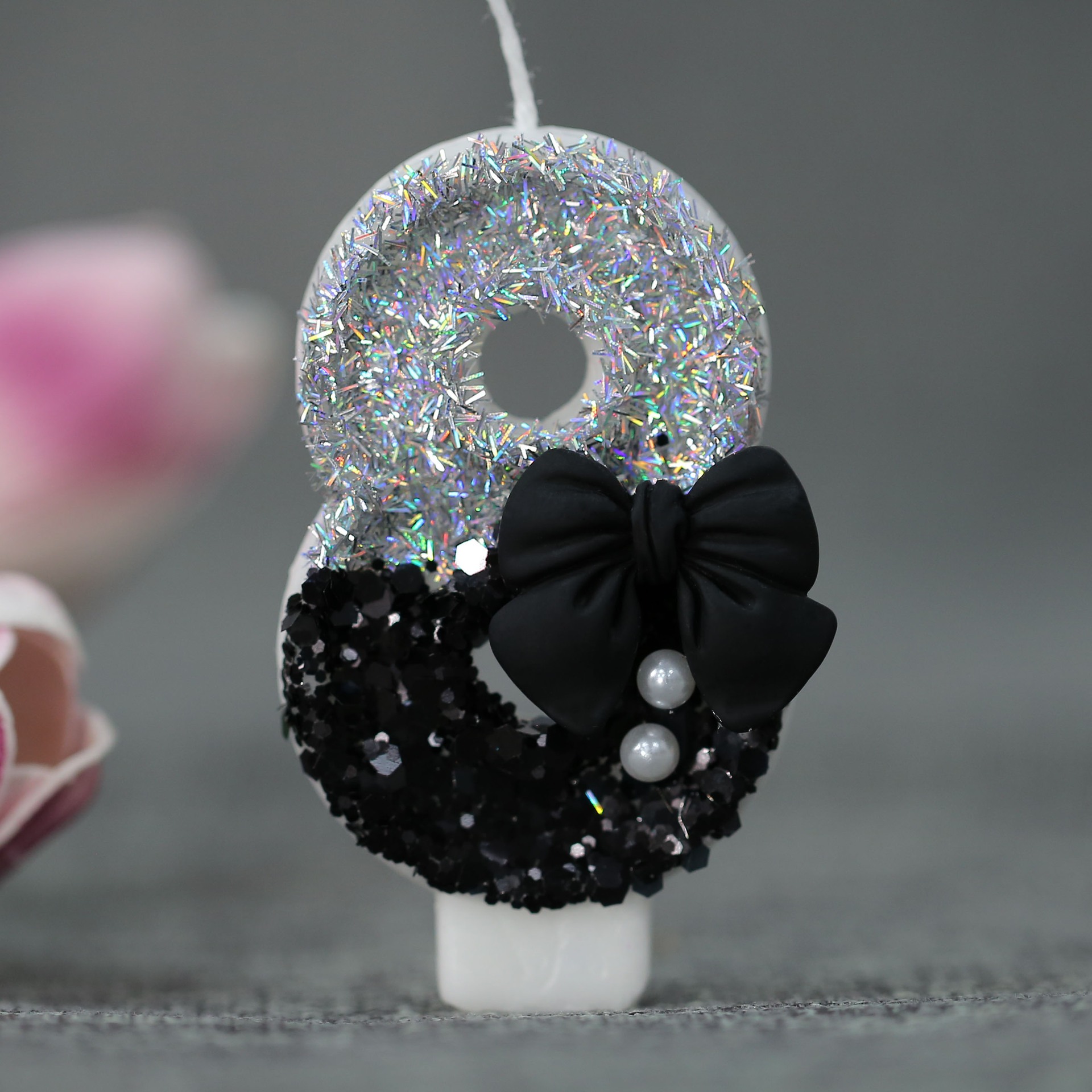 Midnight Bow & Pearl 0-9 Numbe - Holiday Candle Set avis et prix