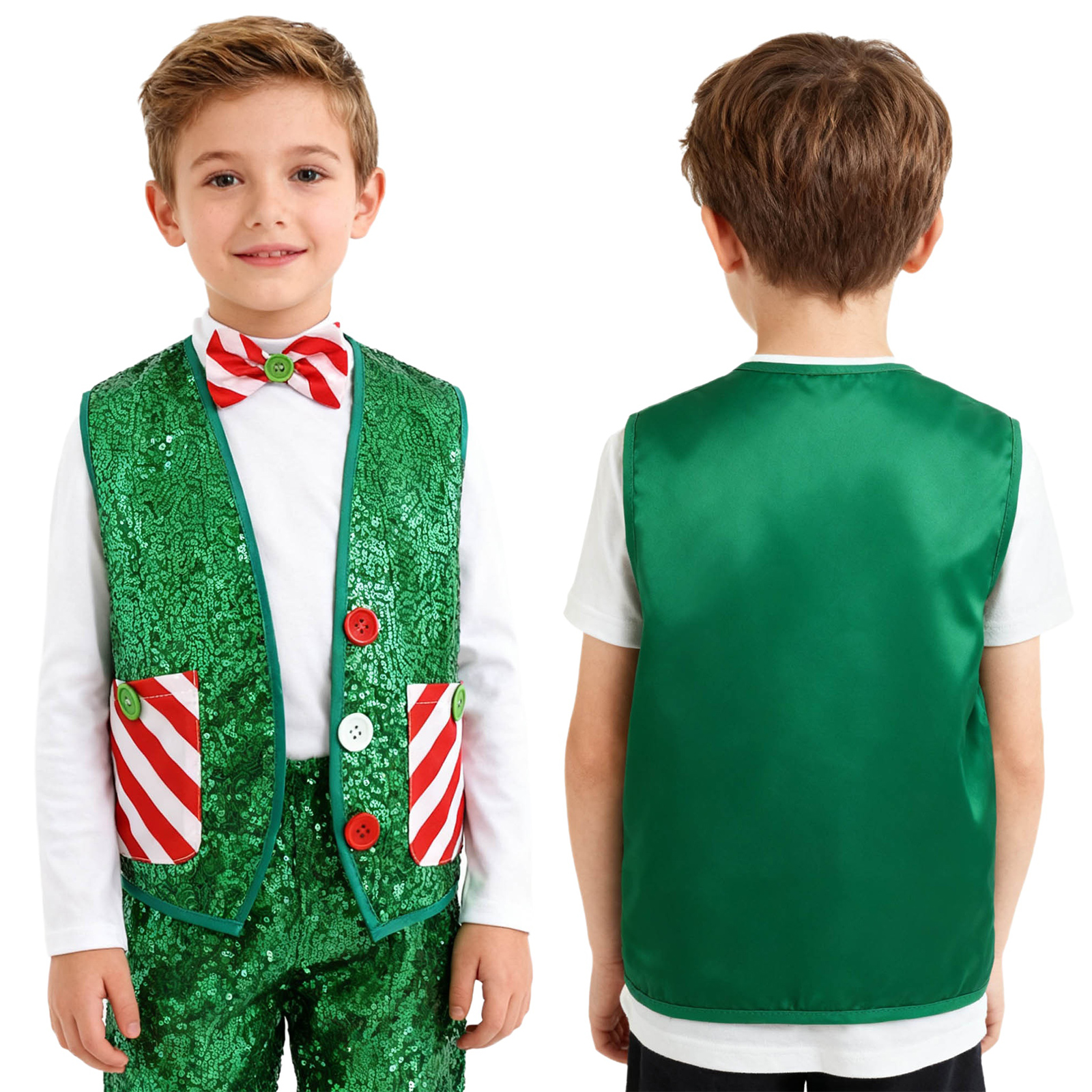Boys Girls Christmas Shiny Seq - Elf Costume Christmas avis et prix