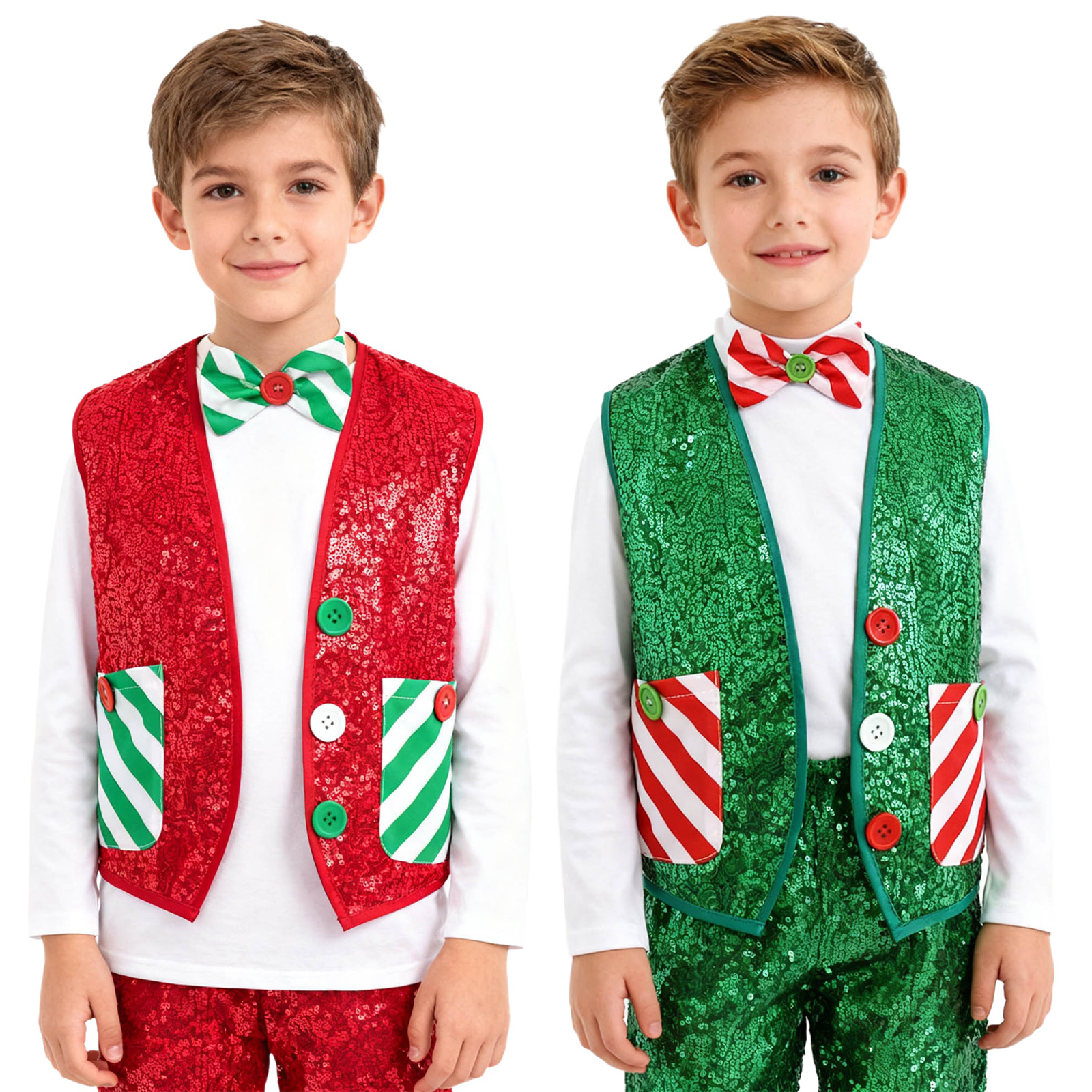 Boys Girls Christmas Shiny Seq - Elf Costume Christmas avis et prix
