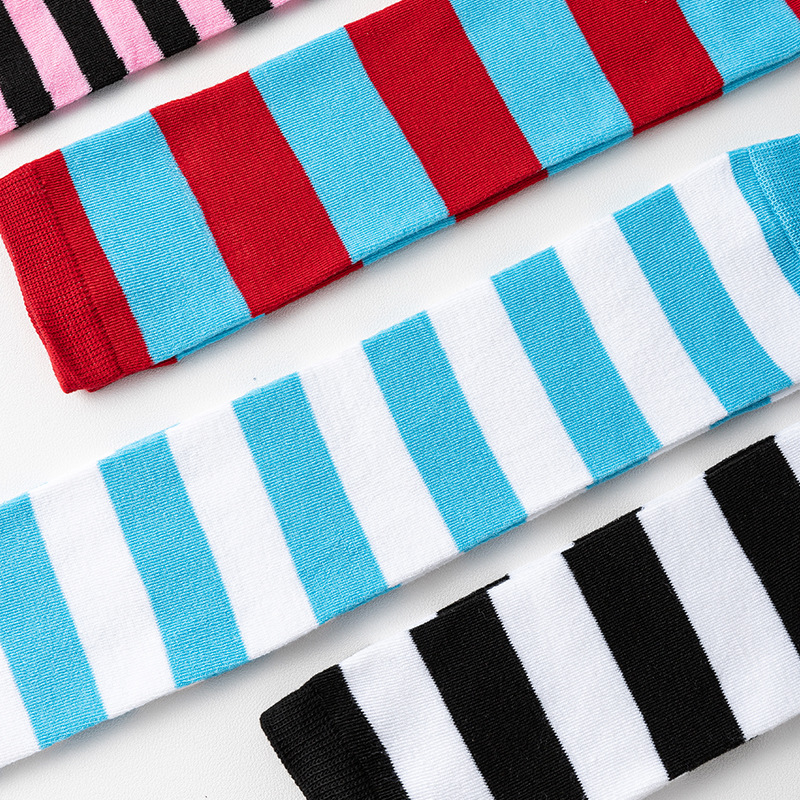 Striped Over Knee High Socks W - Christmas Stocking Hanging avis et prix