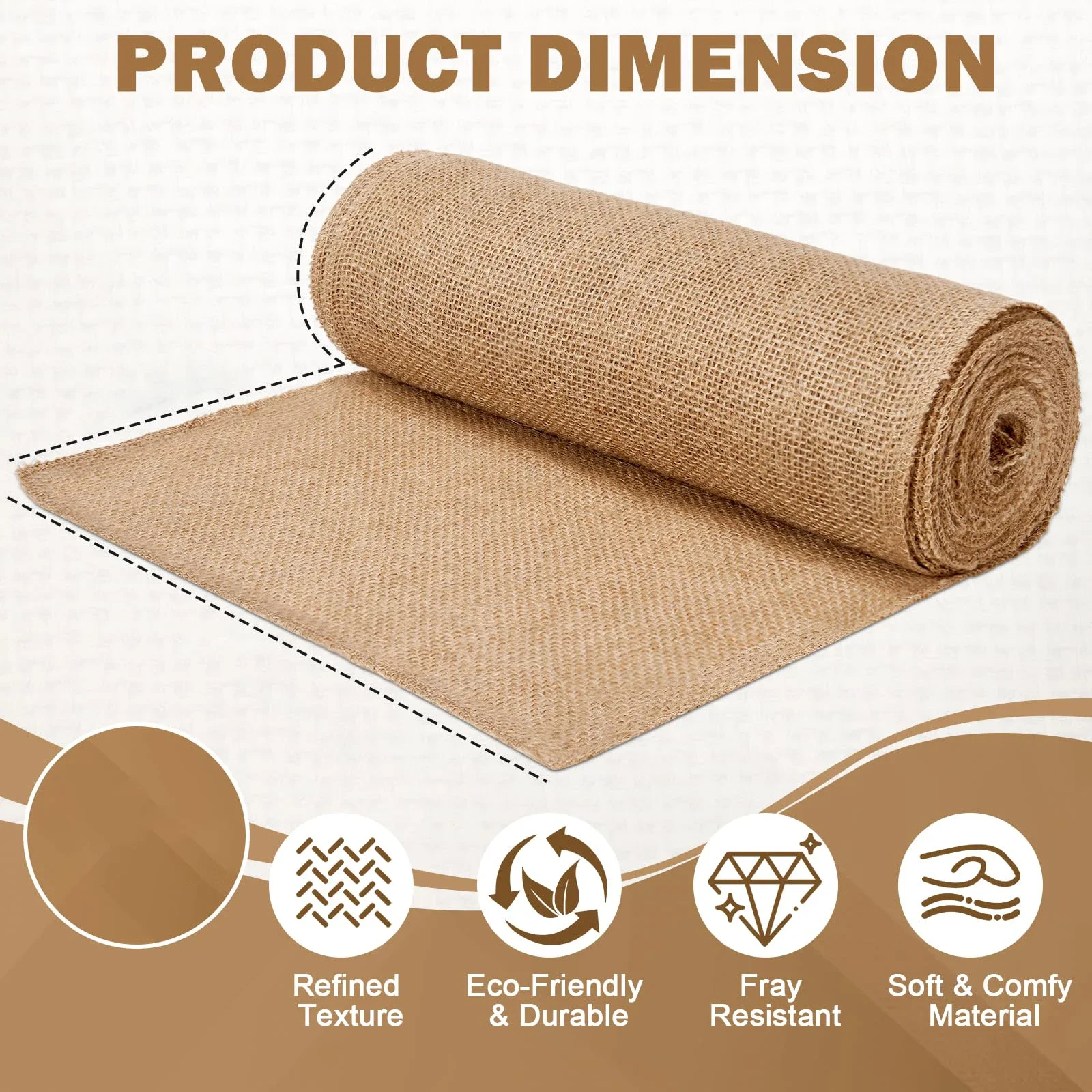 Natural Beige Burlap Roll 30cm - Christmas Table Runner avis et prix