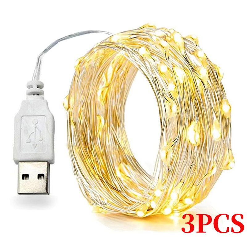 3PCS 5/10/20M Copper Wire LED  - Led Fairy String Lights avis et prix