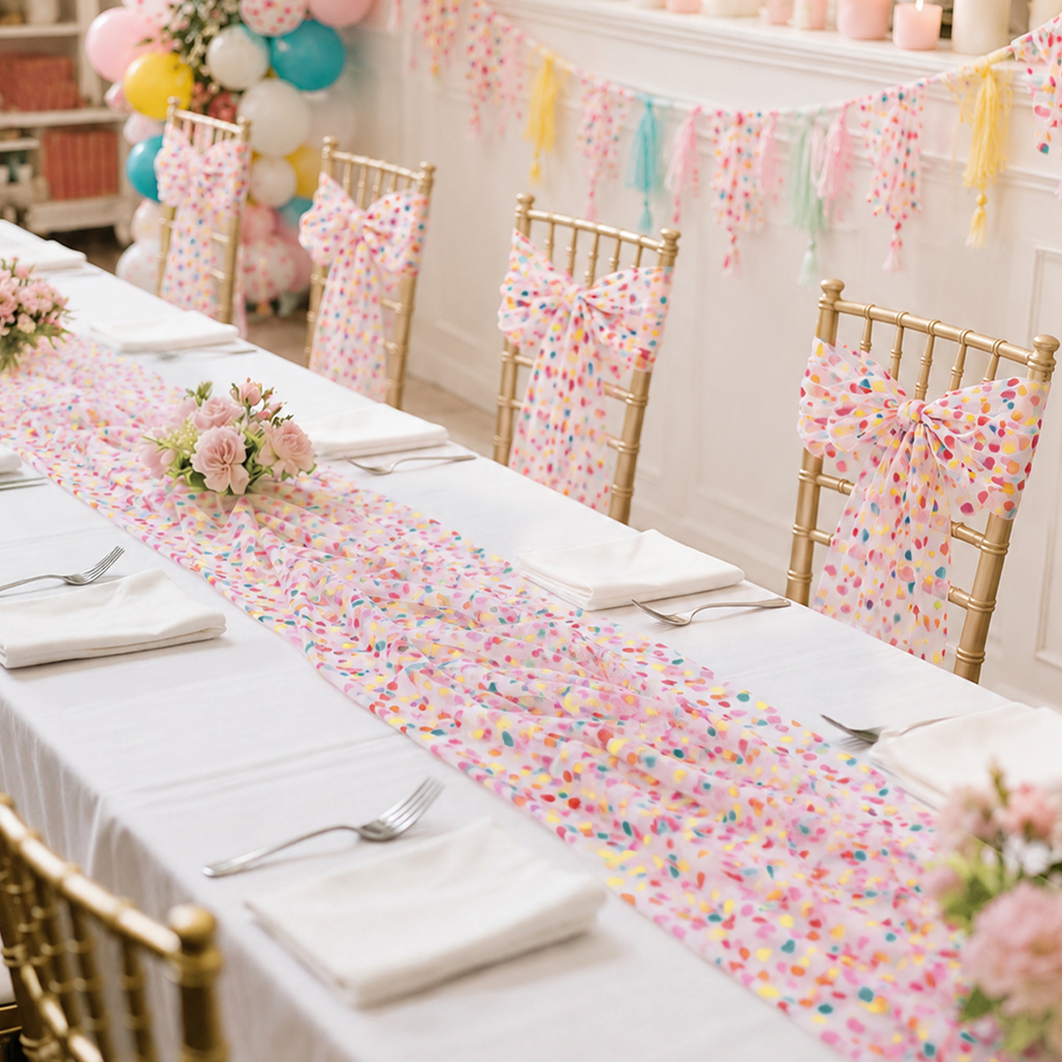 Colorful Dot Gauze Table Runne - Christmas Table Runner avis et prix