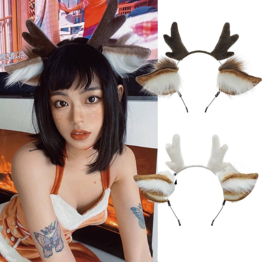 Handmade Animal Fur Antler Hea - Reindeer Antlers Headband avis et prix