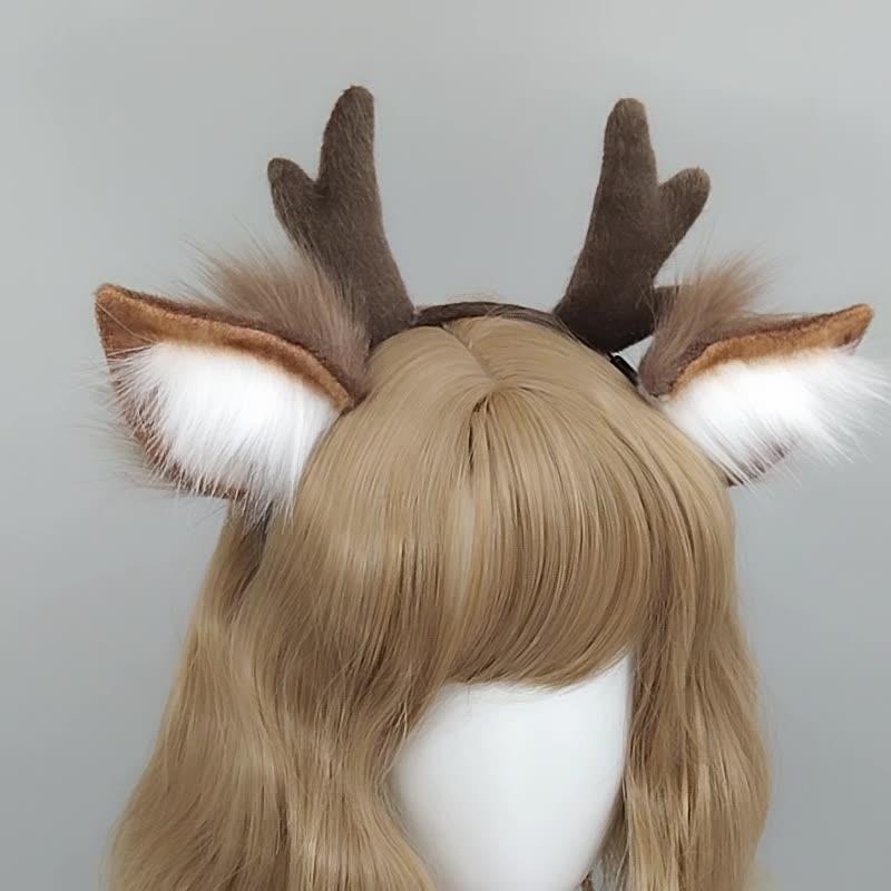 Handmade Animal Fur Antler Hea - Reindeer Antlers Headband avis et prix