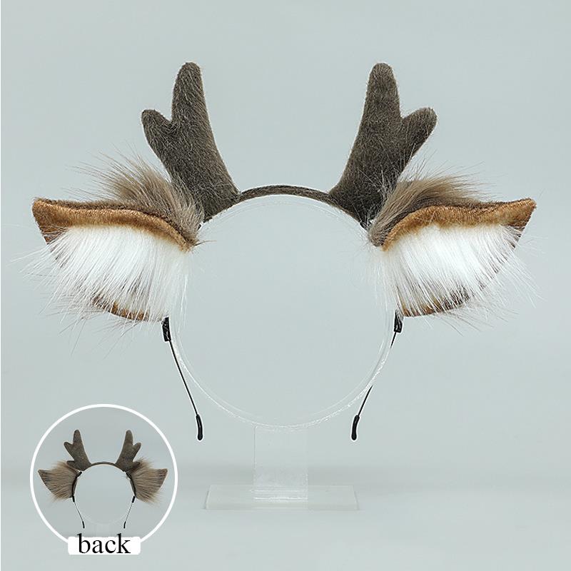 Handmade Animal Fur Antler Hea - Reindeer Antlers Headband avis et prix