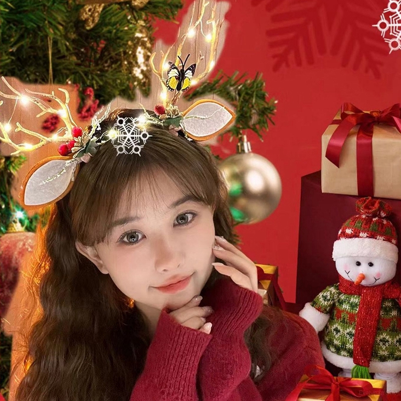 New Year Hair Hoop Girls Led G - Reindeer Antlers Headband avis et prix