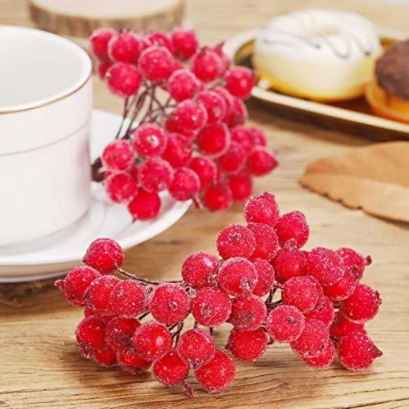Artificial Frosted Holly Berri - Christmas Wreath Fake avis et prix