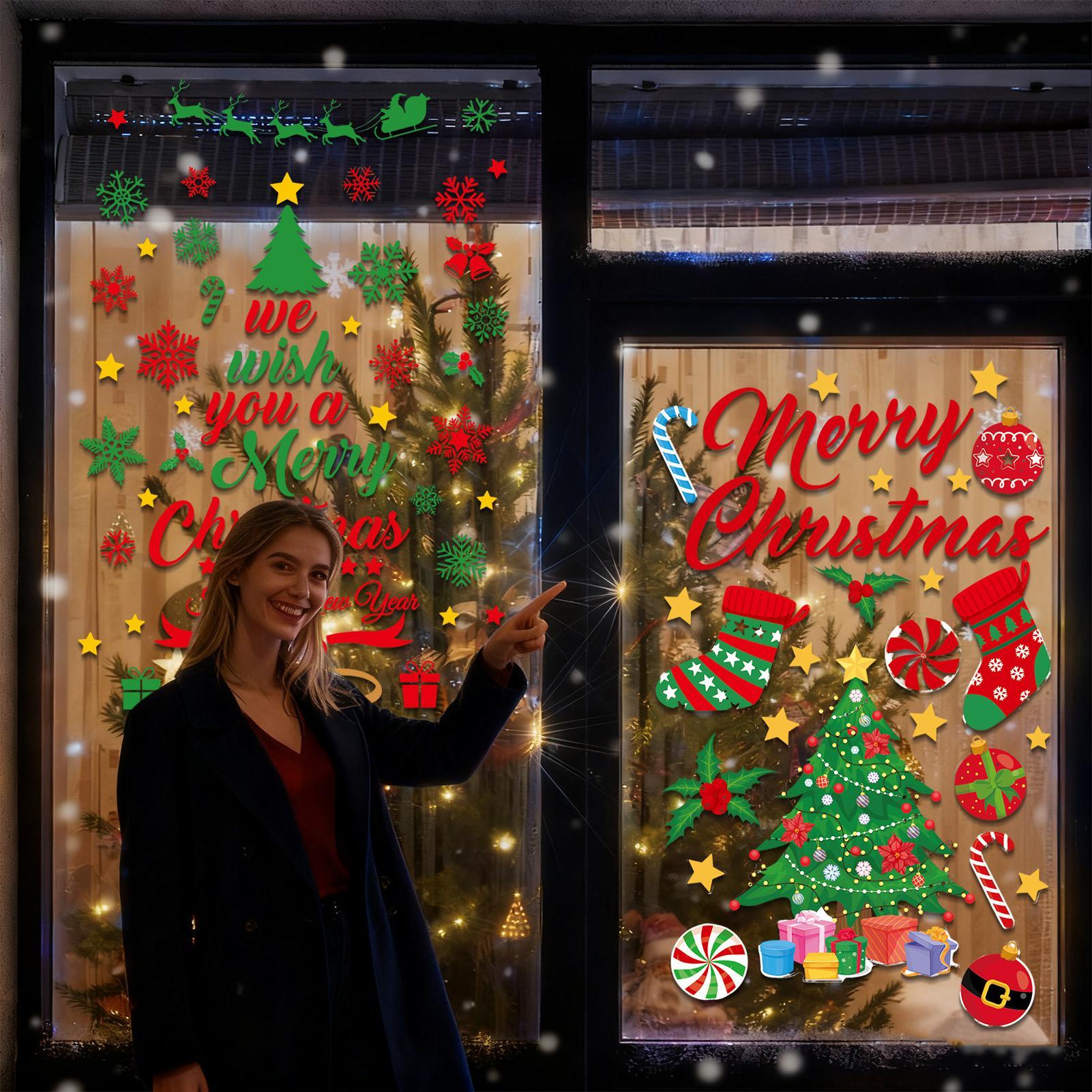 3 Pieces Christmas wall sticke - Snowflake Window Decal avis et prix