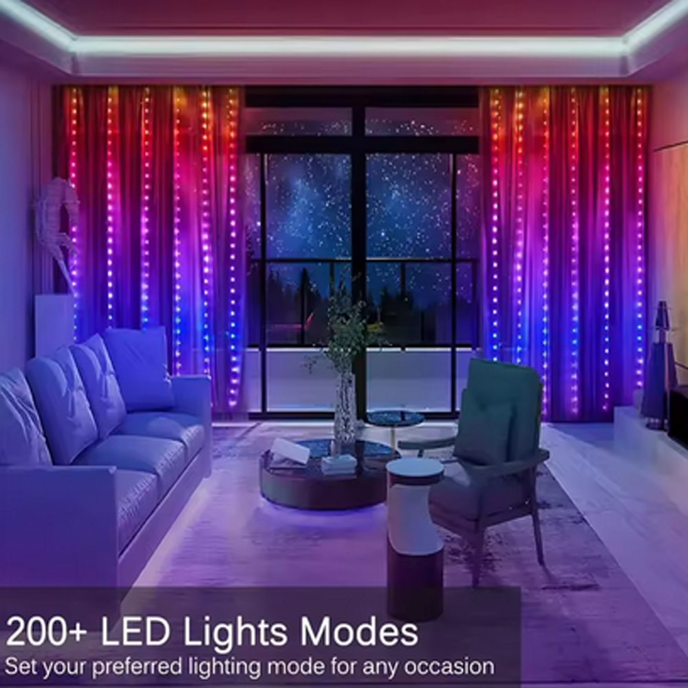 3M RGB Smart LED Curtain Light - Christmas Lights Outdoor avis et prix