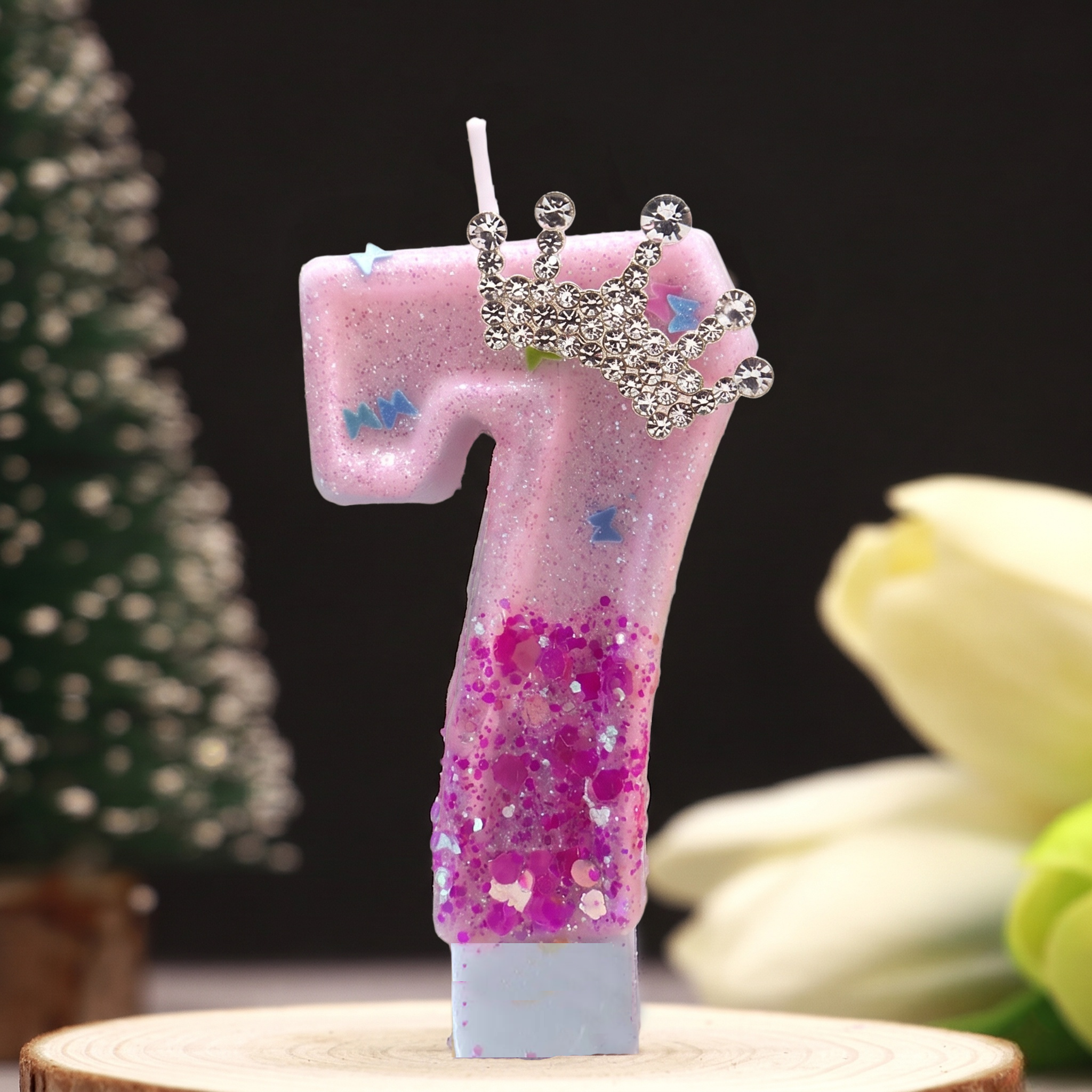 Pink Rose Red Sequins Dual Col - Holiday Candle Set avis et prix